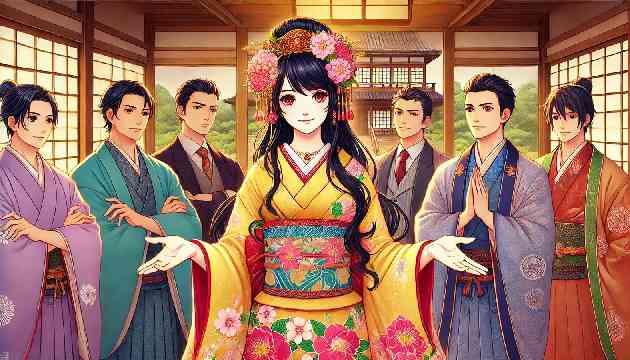 Kaguya-hime presents impossible tasks to her five suitors.