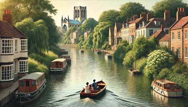 A boat ride on the River Ouse in York.