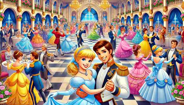 Cinderella and the Prince host a grand ball, inviting everyone in the kingdom.