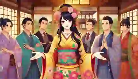 Kaguya-hime presents impossible tasks to her five suitors.