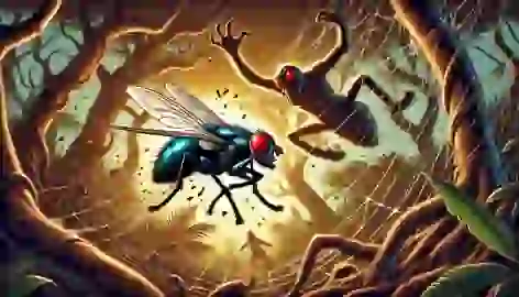 The fly breaks free from Anansi