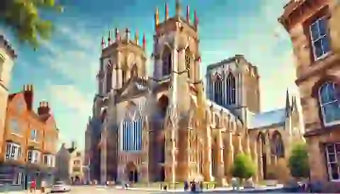 York Minster with its towering Gothic architecture.