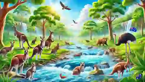 The vibrant landscape restored with full rivers and happy animals.