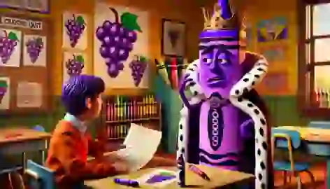 Duncan reading Purple Crayon