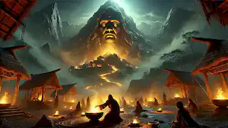 Soraya performs an ancient ritual as the mountain trembles, and Borzandar’s face begins to emerge, surrounded by glowing artifacts.