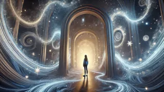 Glowing egg with crack revealing inner light symbolizing soul connection