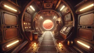 Vue intérieure d’un compartiment dissimulé lors de la descente du vaisseau vers Mars