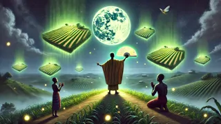 Eshu conjura ilusiones para desafiar las opiniones de los agricultores.