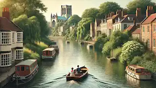 A boat ride on the River Ouse in York.