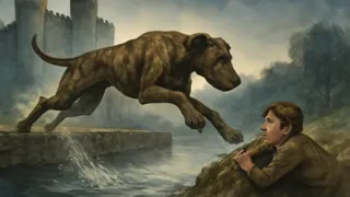Beth Gellert, die ein Kind aus dem Wasser rettet