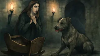 Lady Elinor stellt sich Beth Gellert im kerzenbeleuchteten Gemach gegenüber.