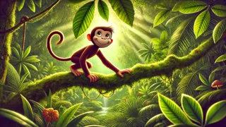 Mirim George explora a exuberante copa da selva