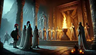 Magi priests protect the Eternal Flame from Alexander’s invading forces in an ancient Persian temple.