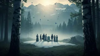 Die Suchtruppe von Poker Flat findet Frieden im schneegeschmolzenen Lager des Frühlings unterhalb der Sierras.