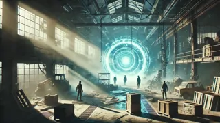 Das letzte Mal, dass das Portal im Inneren eines verlassenen Lagerhauses zum Leben erwachte.