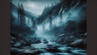Nebliges Rio Frio-Tal bei Tagesanbruch