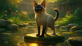 Skippyjon Jones triunfante no lago do quintal