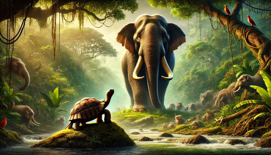 The Story of the Elephant and the Tortoise