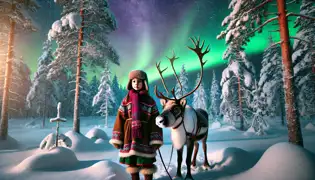 The Northern Lights and the Reindeer 