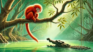 The Monkey and the Crocodile: A Tale of Cleverness and Adaptability