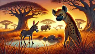 The Cunning Hyena and the Foolish Donkey