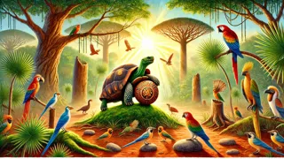 Die Schildkröte und die Vögel: Ein himmlisches Festmahl