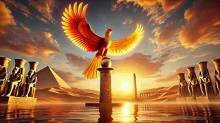 Benu-Vogel und das Feuer des Phönix