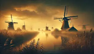 The Singing Windmill of Kinderdijk