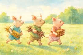 Die drei kleinen Schweinchen: Ein Märchen über Planung und harte Arbeit