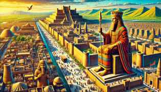 King Gilgamesh presides over the great city of Uruk, known for its splendid walls and bustling streets.