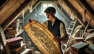 Hans discovers an old map in the attic, hinting at a lost village in the forest.