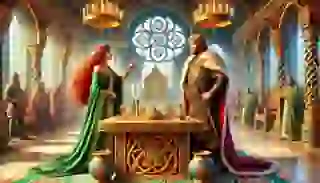 Queen Medb and King Ailill of Connacht argue over wealth in ancient Ireland.