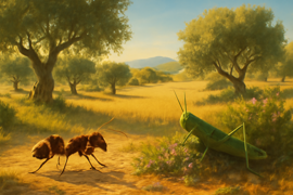 The Ant and the Grasshopper: A Greek Summer Fable