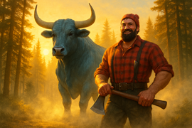 Paul Bunyan und der mächtige Blaue Ochse