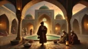 Mullah en el hammam turco