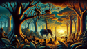 Mr. Spider, His Family, and the Dead Elephant: Anansi’s Clever Trick